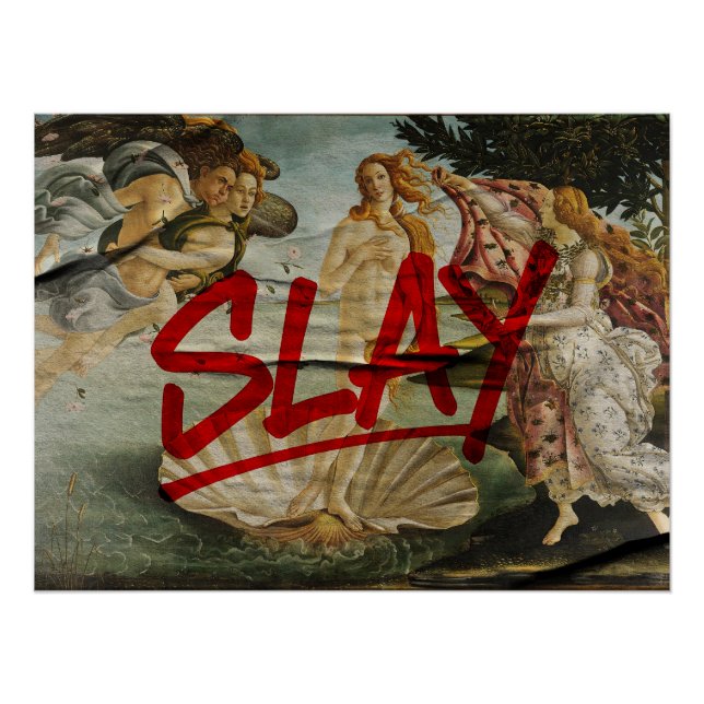 Póster Nacimiento de Venus × SLAY – Edición Red Marker (Anverso)