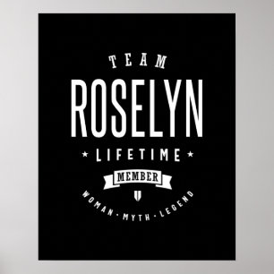 Póster Nacimiento del nombre personalizado de Roselyn