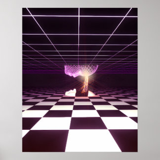 Póster Nacimiento Digital [estética synthwave]