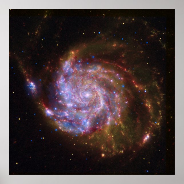 Póster Nacimiento estelar en el volante: Galaxia M101 (Frente)
