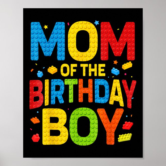 Póster Nacimiento Fiesta Mamá De La Construcción De Camis (Frente)