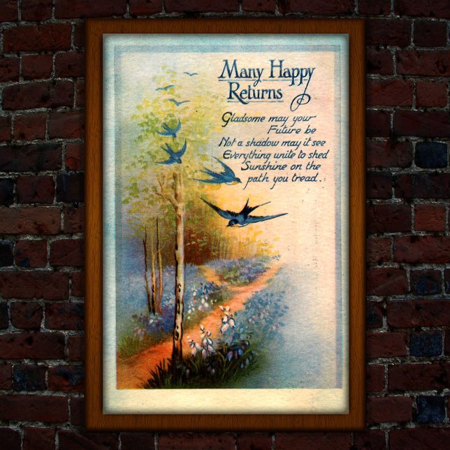 Póster Nacimiento Vintage 1917 Swallow (Subido por el creador)