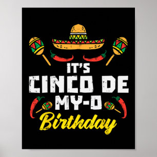 Póster Nació cinco cumpleaños de mi Fiesta mexicana