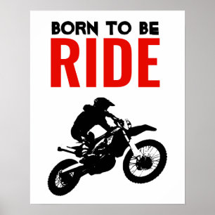 Póster Nació para ser Motocross Motorcycle Sport