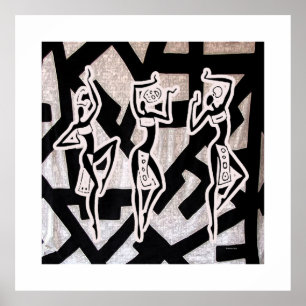 Póster Nación africana de ritmo bajo control