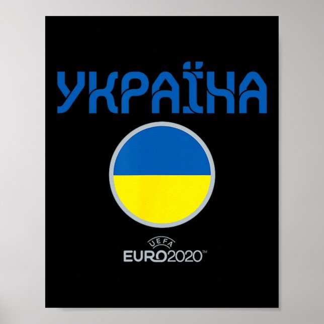 Póster Nación de Ucrania Euro Uefa (Frente)