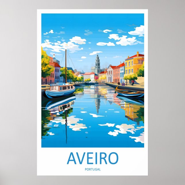 Póster Nacional de Esquí de Aveiro Vintage Parque  (Frente)