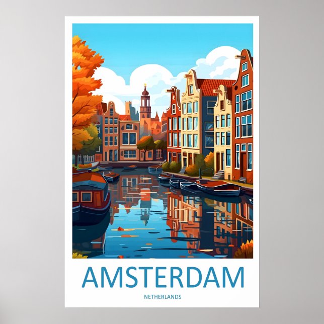Póster Nacional de Esquí de Viaje a AmsterdamPóste (Frente)
