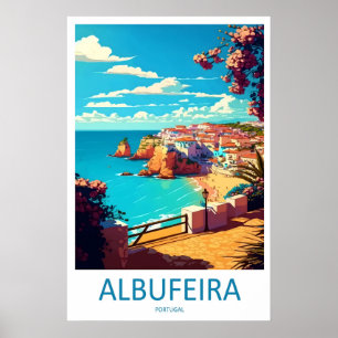 Póster Nacional de Viaje de Esquí de Albufeira Vin