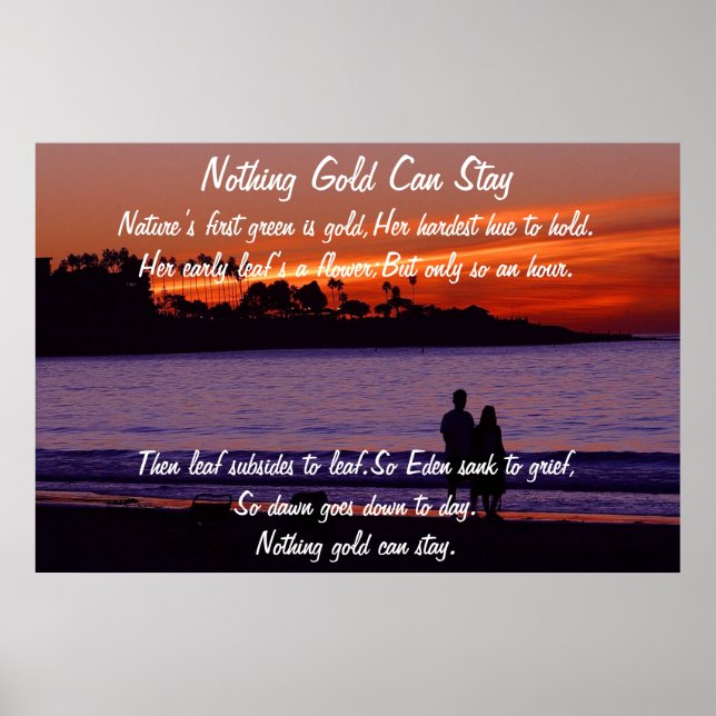 Póster Nada de oro puede permanecer Poster (Frente)