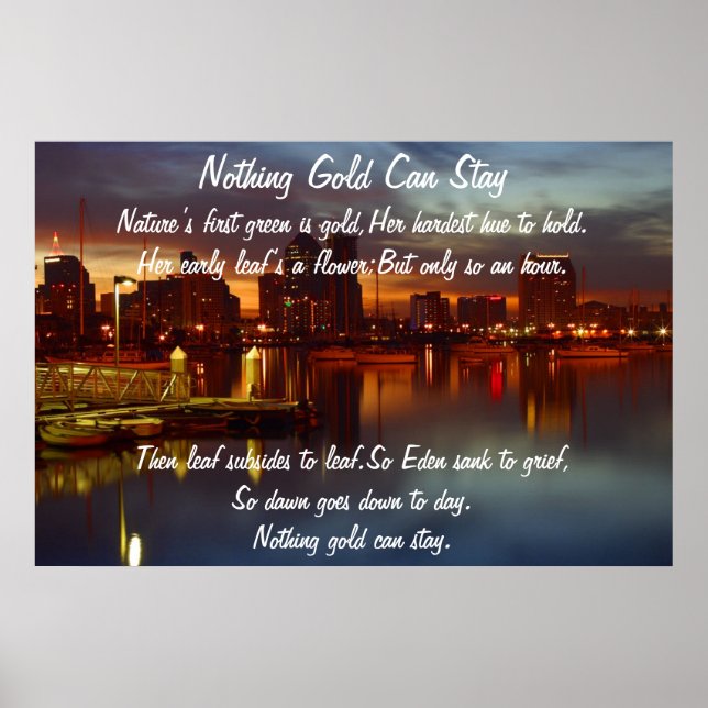 Póster Nada de oro puede permanecer Poster (Frente)