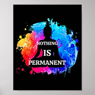 Póster Nada Es Budismo Permanente Meditación Budista Qu