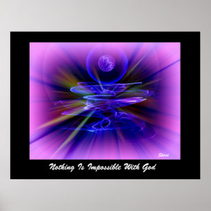 Póster NADA ES IMPOSIBLE CON DIOS. Lona o poster
