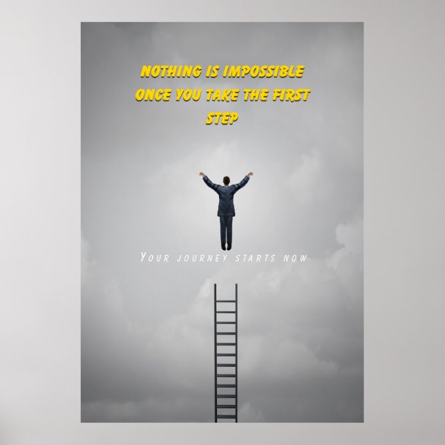 Póster Nada es imposible para el Poster de citas motivaci (Frente)