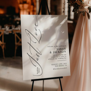 Póster Nada Fancy Ama La Bienvenida De Los Bodas Modernos
