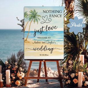 Póster Nada Fancy Ama La Elegante Bienvenida De La Boda