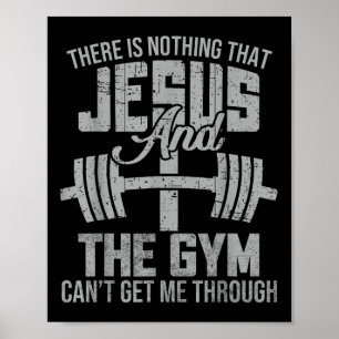 Póster Nada Jesús Y El Gimnasio Christian Workou