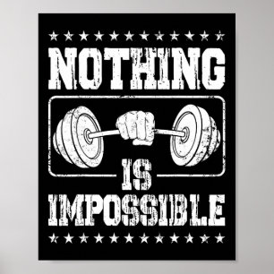 Póster Nada Más Firme Imposible El Acceso A Bodybuilder
