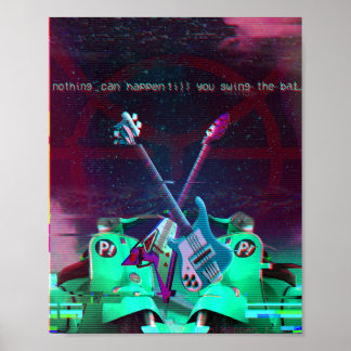 Póster nada puede pasar hasta que baldes el bate