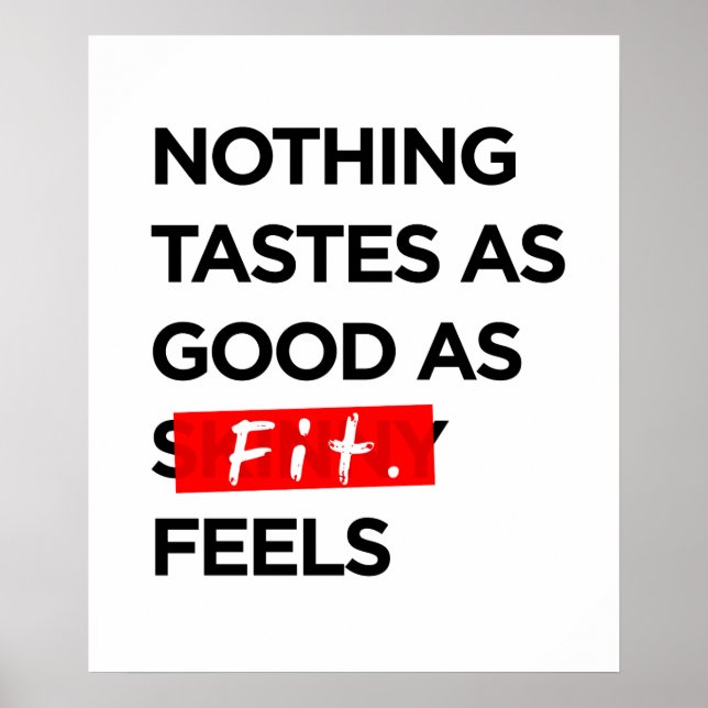 Póster Nada sabe tan bien como se siente FIT - Inspiració (Frente)