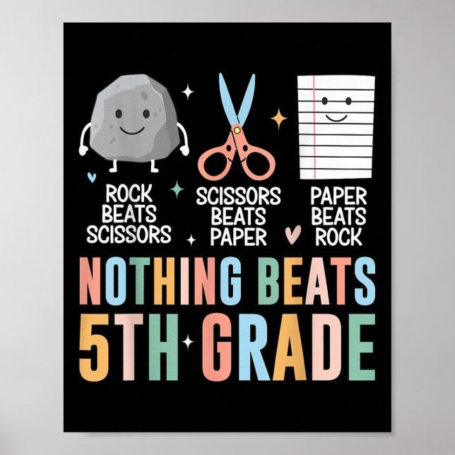 Póster Nada supera al Grado 5 Grado Gracioso De Volver A  (Frente)