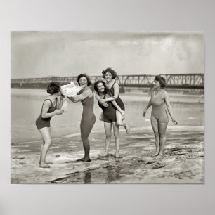 PÓSTER NADADA 1924 DEL INVIERNO DEL RÍO POTOMAC