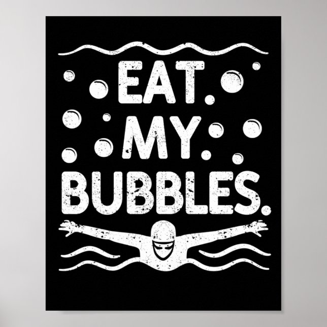 Póster Nadador de equipo de nadadores divertido amante de (Frente)