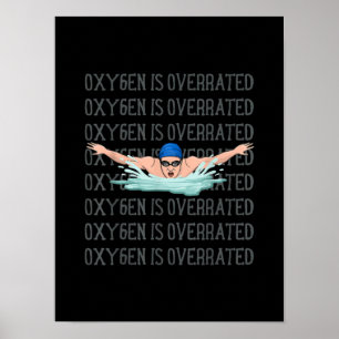 Póster Nadadora Amor Divertido Natación Niño Deporte