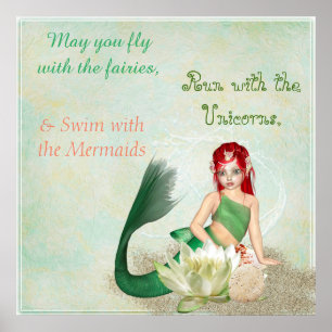 Póster Nadar con el Poster de la Sirena