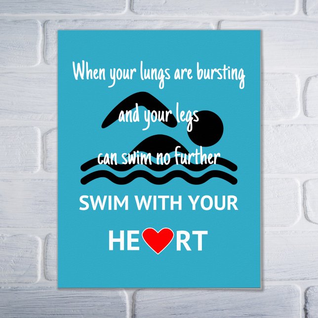 Póster Nadar con tu deporte motivador para el corazón (Subido por el creador)