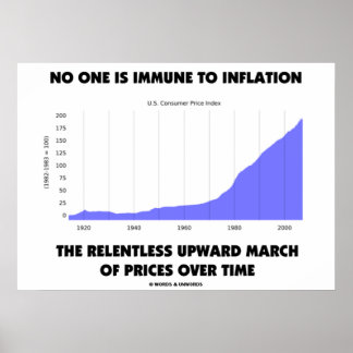 Póster Nadie Es Inmune A La Inflación Al Alza De Los Prec