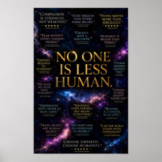 Póster Nadie Es Menos Humano