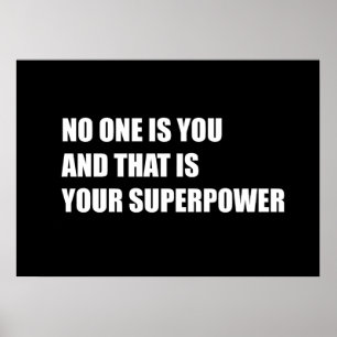 Póster Nadie es tú y ese es tu superpoder