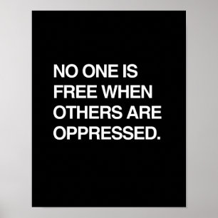 PÓSTER NADIE ESTÁ LIBRE CUANDO SE OPRIMEN OTROS