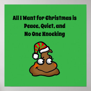 Póster Nadie Llamando Humor Divertido de Navidad en el Ba