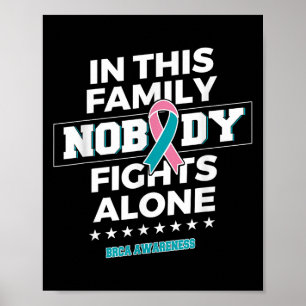 Póster Nadie lucha solo por la conciencia de Brca