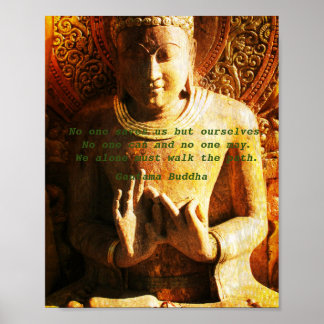 Póster Nadie nos salva, sino nosotros mismos Cita Buda
