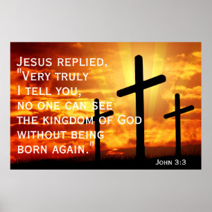 Póster nadie puede ver el reino de Dios Juan 3:3