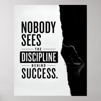 Póster Nadie Ve La Disciplina Detrás De La Frase De Éxito