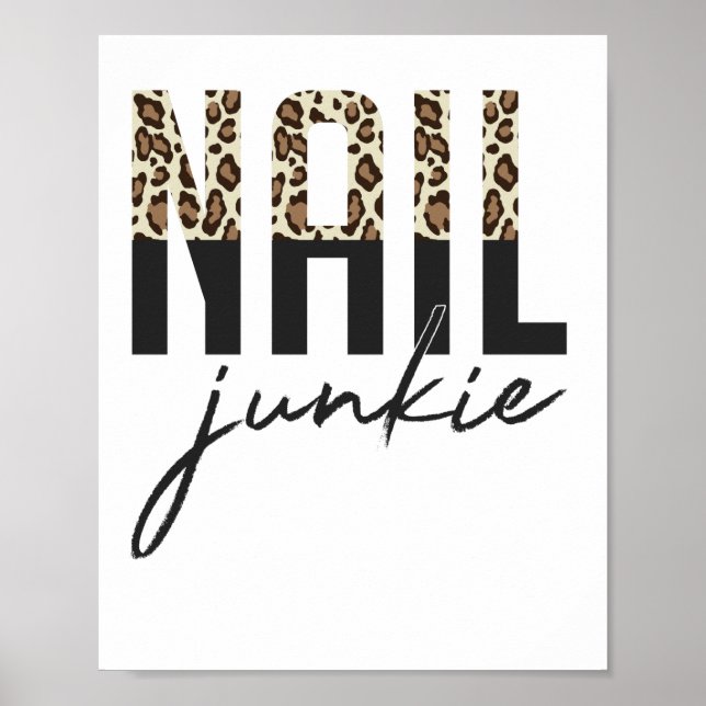 Póster Nail Junkie Nail Salon Nail Technist F (Frente)