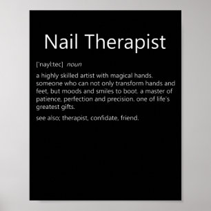 Póster Nail Therapist Definition Nail Tech Nail