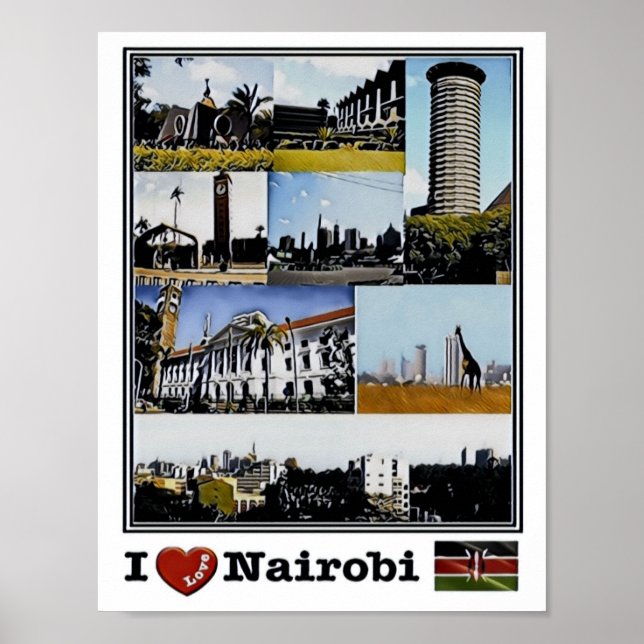 Póster Nairobi - Amo el Mosaico - Línea - Panorama (Frente)