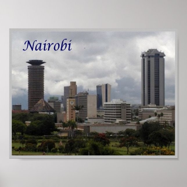 Póster Nairobi - Kenia - Panorama - (Frente)
