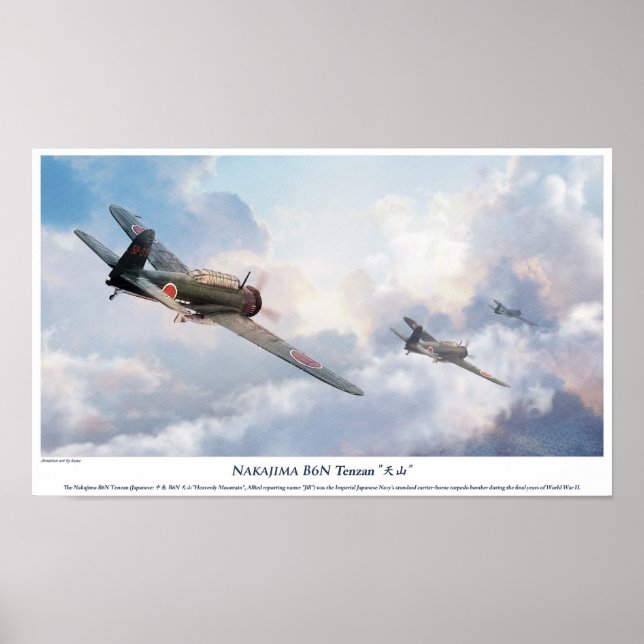 Póster Nakajima B6N Tenzan (Frente)