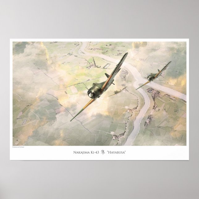Póster Nakajima Ki-43 Hayabusa (Frente)