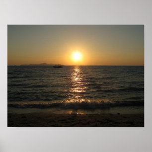 Póster Naklua Beach Sunset .. Pattaya, Chonburi, Tailandi