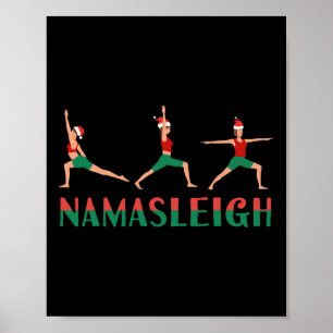 Póster Namasleigh Entrenamiento de Yoga de Navidad Reno C