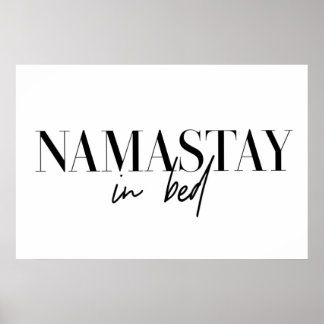 Póster Namastay en la cama