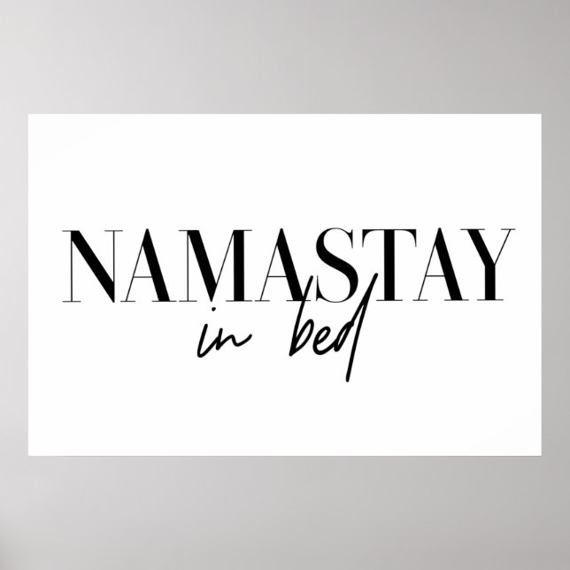 Póster Namastay en la cama (Frente)