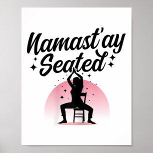 Póster Namastay Sentado - Yoga de Silla